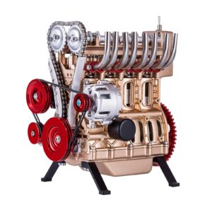 Teching Inline Four-Cylinder Stirling Engine kit That Works Aluminum Alloy Model Collection