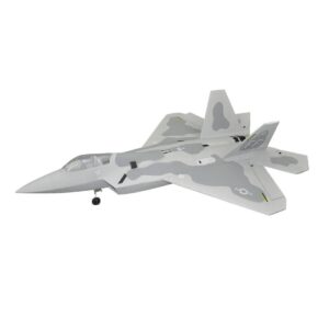 5CH Sky Flight Hobby F-22 Raptor RC Single EDF Jet 70mm Airplane 850mm Wingspan RTF - Grey