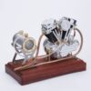CISON FG-VT9 9cc V2 Two-Cylinder Four-Stroke Air-cooling Gasoline Motorcycle Engine with Base Air Filter Set