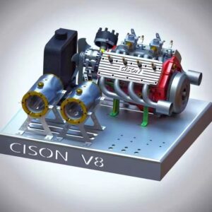 Cison Flathead V8 Engine Kits with Metal Base Full Set V8-440 44cc