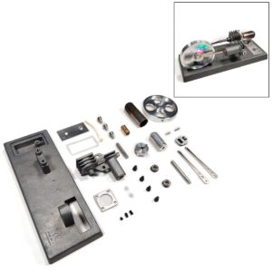 Custom Assembly γ-Type DIY Luminous Flywheel Stirling Engine Kit Experiment Toy