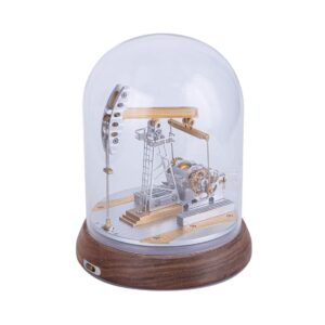 Mechanical Miniature Oil Pump Jack Oil Derrick Model That Works with Dust Cover