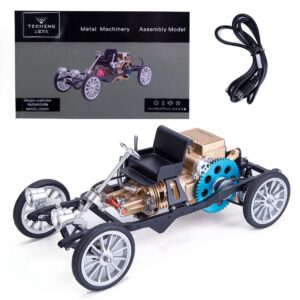 Teching Single Cylinder Steam Car Assembled Model Building Kits Used Engine