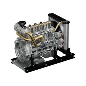 TECHING Workable Mini Diesel Engine Metal Model Kits DIY OHV 4-cylinder Engine