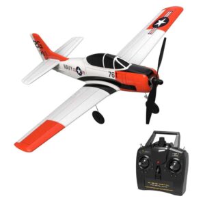 VOLANTEXRC 2.4G RC 4CH T-28 Trojan 400mm Wingspan Airplane with Xpilot Gyro- RTF