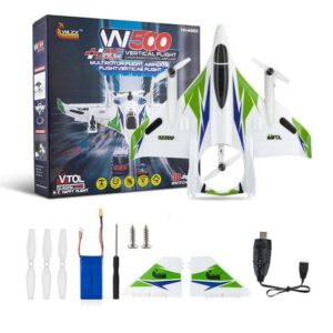 WLZX W500 2.4G 6CH Brushless RC Glider Aircraft Airplane with 6G Self-stabilized Flight Mode