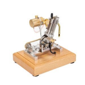 Hoglet Single-Cylinder 4 Stroke Gas Engine Model with Kick Starter for RC Scale Motorcycles H09