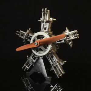 TECHING DIY 5 Cylinder Electric Mechanical Aircraft Radial Engine Model Kits That Runs 250+pcs