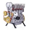 Teching Inline Four-Cylinder Full Aluminum Alloy Assembling Model Science Education Engine for Collection
